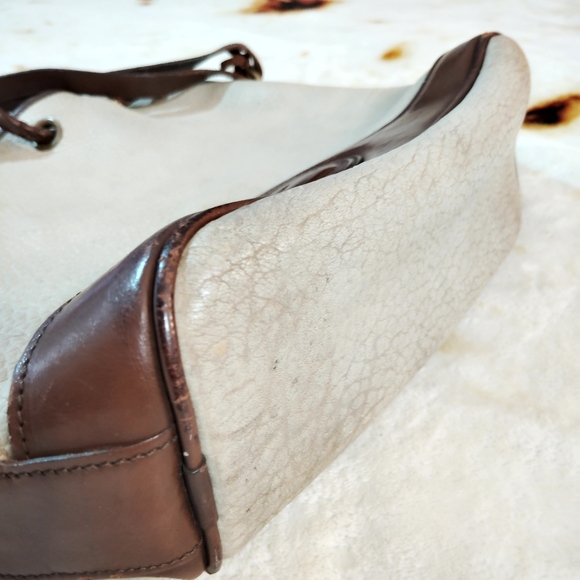 Vtg 70s/80s Genuine Leather Dooney&Burke Cottagecore Cinch Bucket Shoulder Bag - Picture 15 of 15